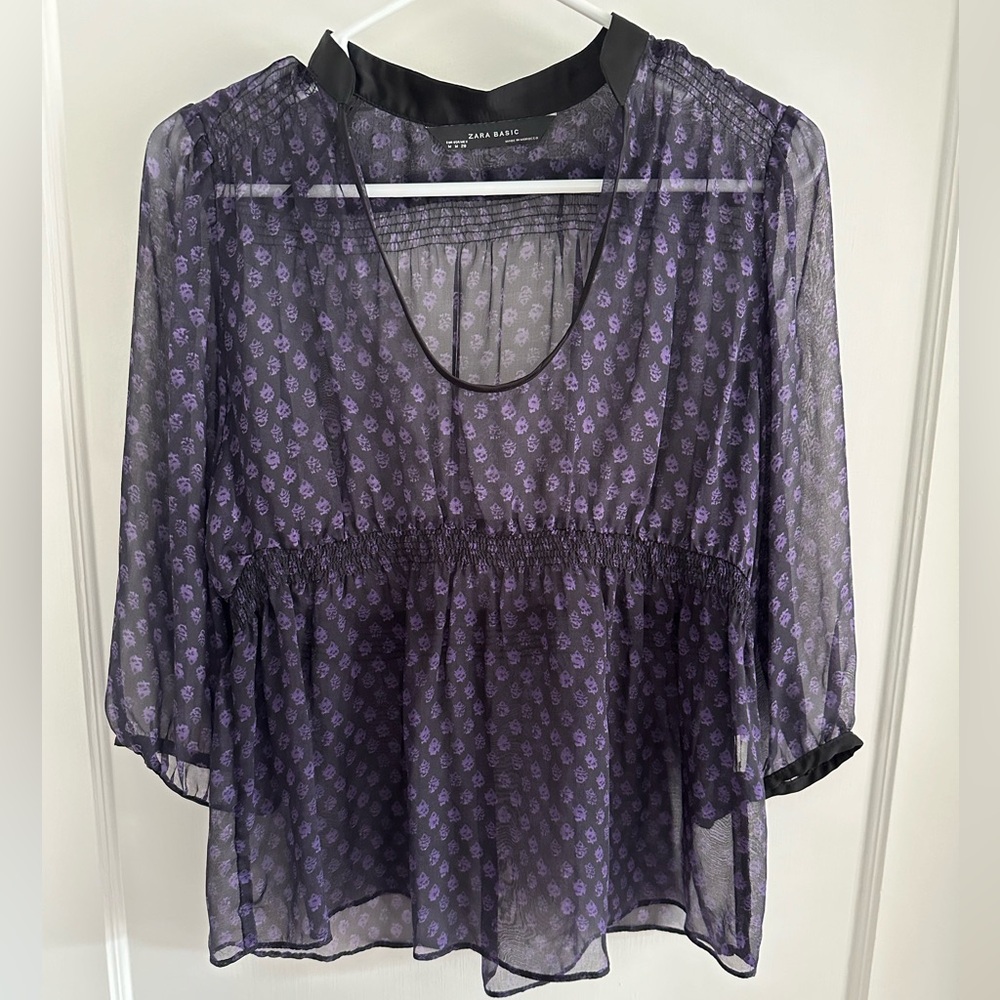 Sheer black shirt